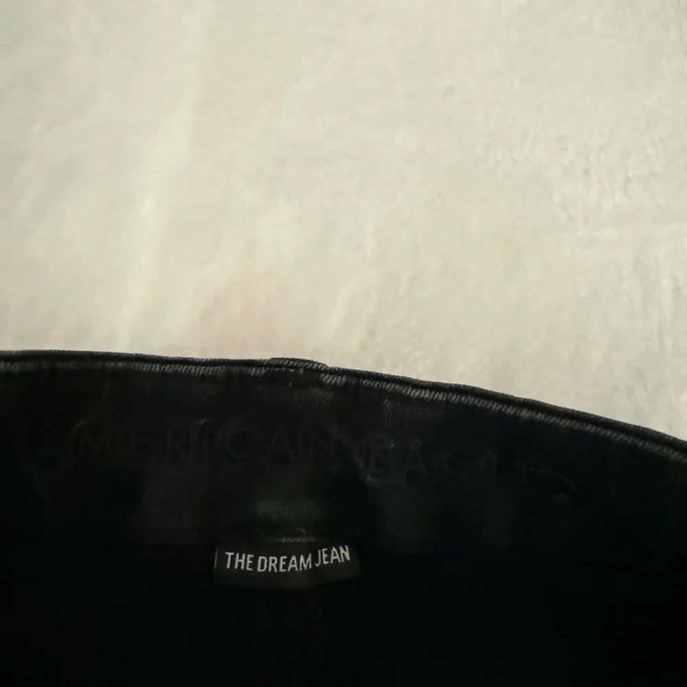 American Eagle Dream Jean Black Buttonfly Stretch Skinny Jeans 2 - Picture 4 of 7
